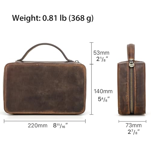 Pipe Tobacco Pouch with Pipe Stand Full Grain Leather Tobacco Pipe Accessories Bag Handmade Travel Organizer for 2 Pipes, Lighter, Cigarette - Image 6