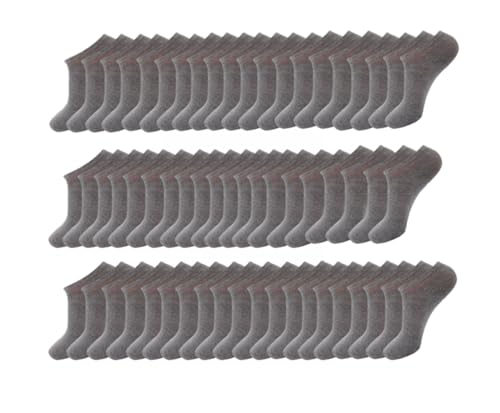 TMEEIHNSS 30 Paar Herren-Socken, niedrig, atmungsaktiv, lässig, Sport, dünne athletische kurze Socken, Grau, 9-11 Big Short