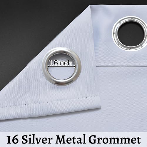 Image of SimpleHome Ombre Gradient Black White to Gray Curtains for Bedroom,100Wx84L | Room Darkening Curtains,Light Blocking Thermal Insulated Grommet Window Curtains for Living Room,1 Panel,84 Inches Length