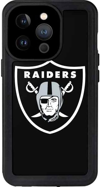 Skinit Waterproof Phone Case Compatible with iPhone 14 Pro - Officially Licensed NFL Las Vegas Raiders Large Logo Design