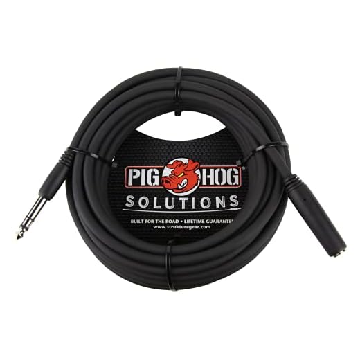 Pig Hog PHX14-25 1/4" TRSF to 1/4" TRSM Headphone Extension Cable, 25 Feet