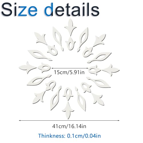 Image of INCREWAY 1 Set Silver Acrylic Self Adhesive Lamp Base, Mirror Finish Wall Mount Light Holder, Peel Stick Decorative Plate for Pendant Ceiling Fixture Decorative Lamp