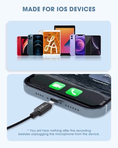 Image of PoP voice Wired Lavalier Microphone for iPhone, Lav Lapel Mic for Video /Audio Recording Omni Clip On Mic for YouTube, Interview, Tiktok, Portable Professional Recording Mic for iOS Devices