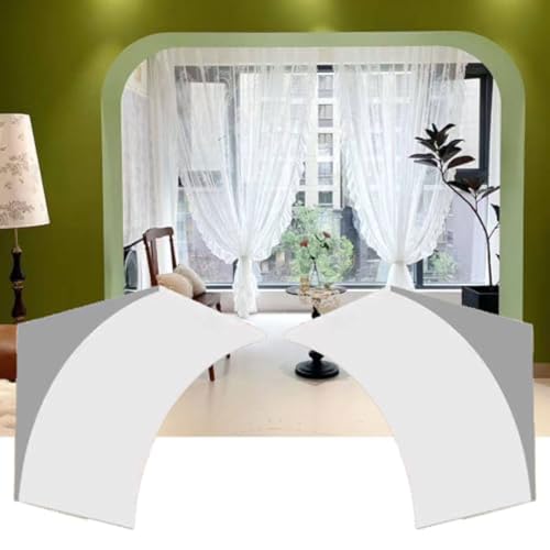 Kit de arco de puerta de medio círculo blanco de 1 par 2