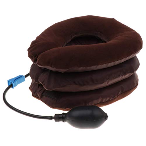 Tubayia 3 capas hinchables ortopédica almohada cervical cojín para oficina, coche, casa, viajes