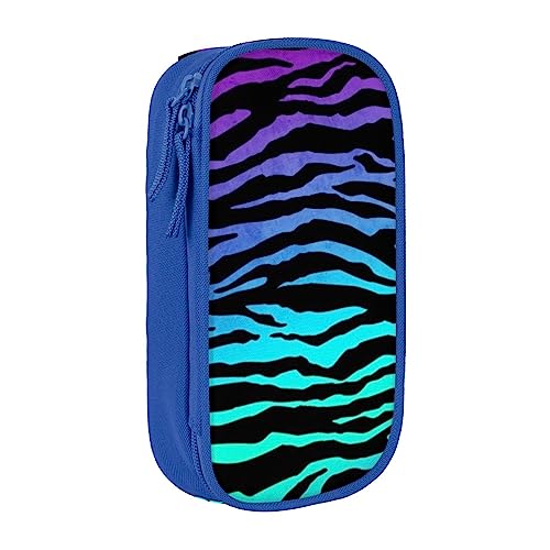 Astuccio per matite mimetico a zebrate per studenti ragazze ragazzi grande capacità adulto penna maker matita astuccio organizzatore ufficio semplice durevole righe verde blu viola