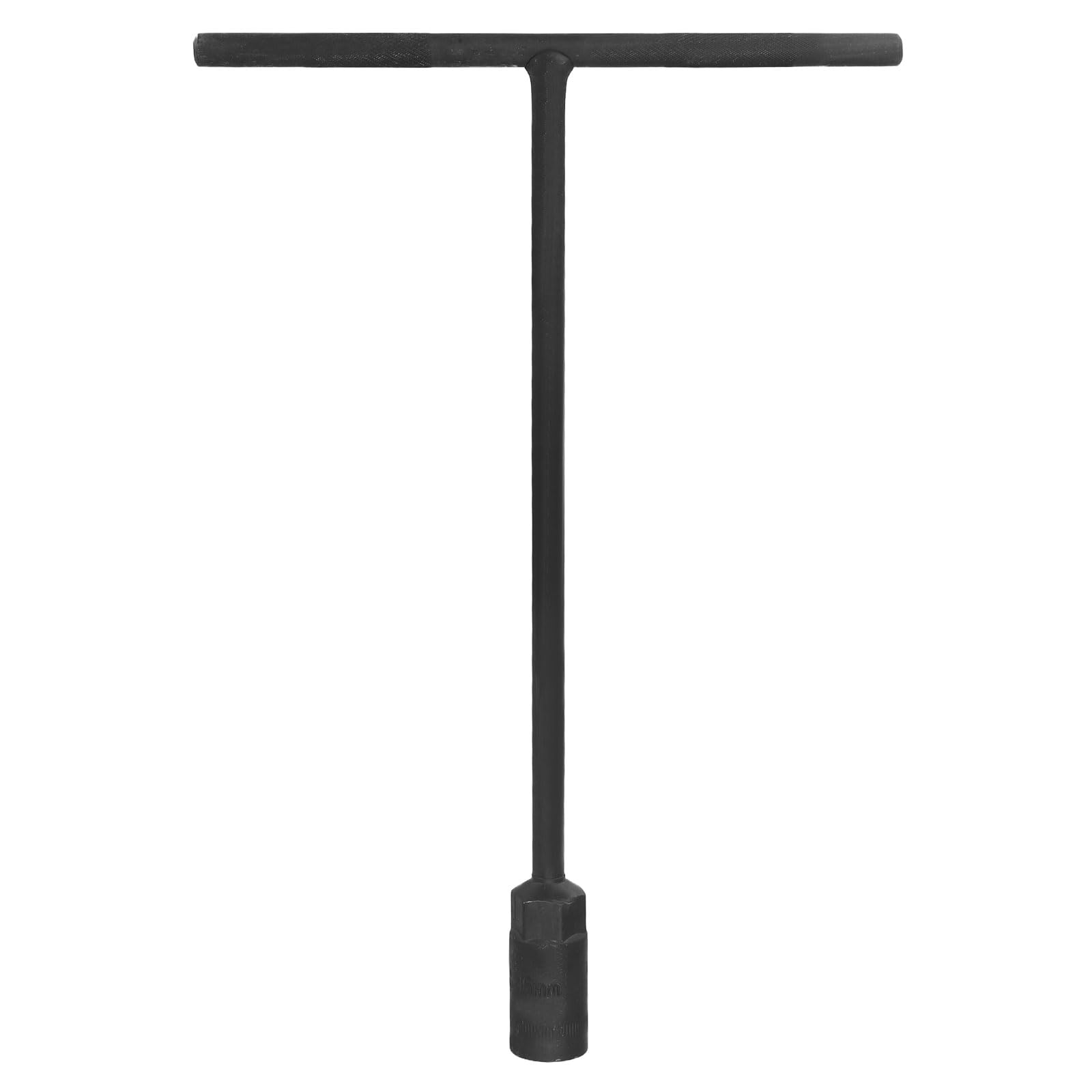 sourcing map T-Handle Wrench Socket 16mm Metric High Carbon Steel 6-Point Spanner Socket with Long Reach for Motorcycle Bicycle Car Repair, Gray-Black