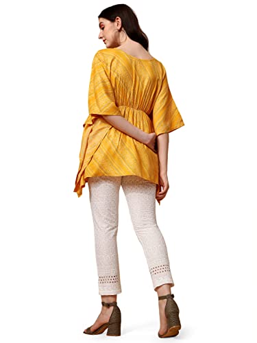 Image of NAINVISH Women Cotton Regular KAFTAN TOP