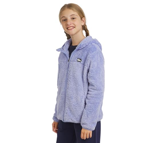 Image of Eddie Bauer Girls' Quest Plush High Pile Faux Sherpa Hooded Jacket