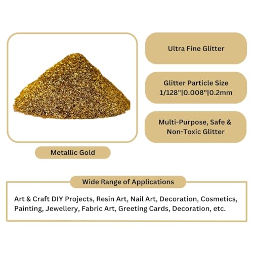 CRAFT BASKET Store CRAFT BASKET® Waterproof Glitter for Art & Craft - Image 5