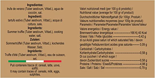 aBeiou Ganze schwarze Trüffel 30g extra Gourmet-Produkt 100% Italienisch Tuber Aestivum in Salzlake erhalten für Haute Cuisine vegan vegetarisch glutenfrei Premium-Qualität echte Trüffel Delikatessen