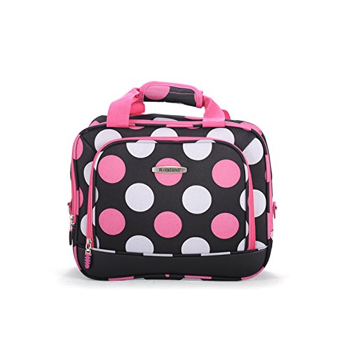 Rockland Fashion Softside Upright Luggage Set, Multi/Pink Dot, 2-Piece (14/19)