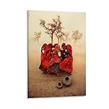 Art Posters Steve McCurry Dust Storm in India Posters Room Decor Posters Canvas Wall Art Prints for Wall Decor Room Decor Bedroom Decor Gifts 24x36inch(60x90cm) Frame-Style