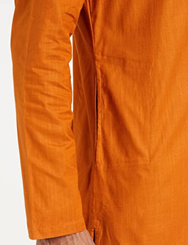 Image of Amazon Brand - Symbol Men's 100% Cotton Solid Long Length Casual Kurta - Regular Fit (Available in Plus Sizes)