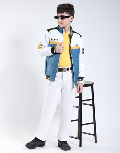 Image of Monte Carlo Boys' Regular Fit Printed Collared Neck Full Sleeve Winter Jacket | Trendy Printed Pattern | Warm Soft Fabric | Stylish Winter Outerwear for Boys (Pack Of 1)