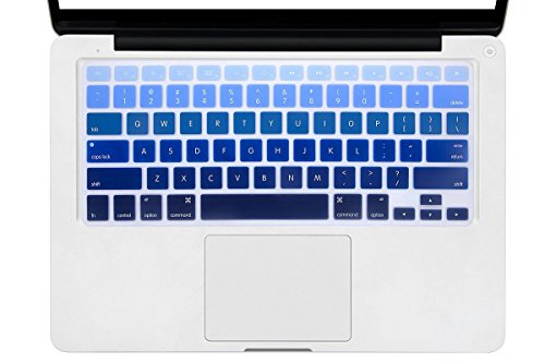 DHZ Blue Gradient Keyboard Cover Silicone Skin for 2015 or Older Version MacBook Air 13 MacBook Pro 13 15