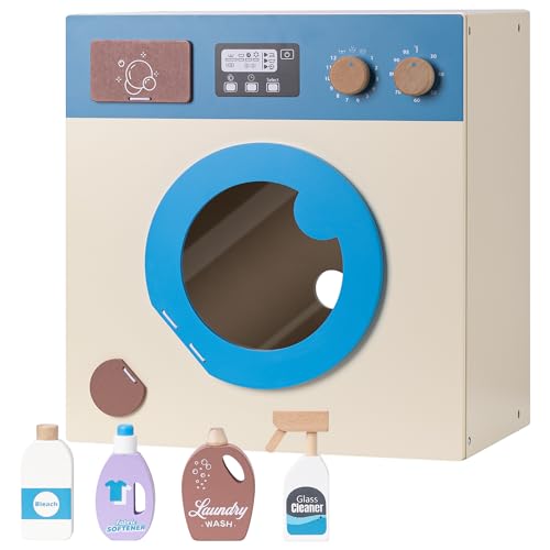Wooden Washing Machine & Laundry Set