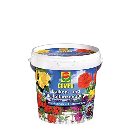 COMPO Balkon- und Kübelpflanzendünger, Langzeit-Dünger mit...