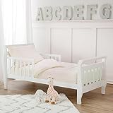 American Baby Company Minky Dot Chenille 4-piece Toddler Bedding Set, Ecru, for Boys and Girls