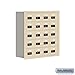 Cell Phone Storage Locker - 5 Door High Unit (8 Inch Deep Compartments) - 20 A Doors - Sandstone - Recessed Mounted - Resettable Combination Locks