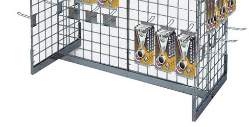 Only Garment Racks Gridwall Panel Gondola Base with Casters - Merchandiser - Chrome 24
