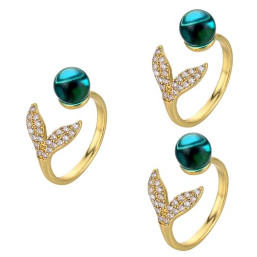 Bagues en perles de sirène au fini délicat et bijoux de décoration fins