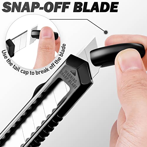 Image of DIYSELF 30 Pack Box Cutter Retractable, Box Cutters with 18mm Wide Utility Blades, Sharp Utility Knife Retractable, Box Cutter Knife for Office, Home, Arts Crafts, Hobby, Cardboard, Paper