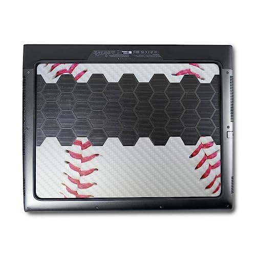 Image of MightySkins Carbon Fiber Skin Compatible with Alienware M18 R1 (2023) Full Wrap Kit - Baseball Closeup | Protective, Durable Textured Carbon Fiber Finish | Easy to Apply | Made in The USA