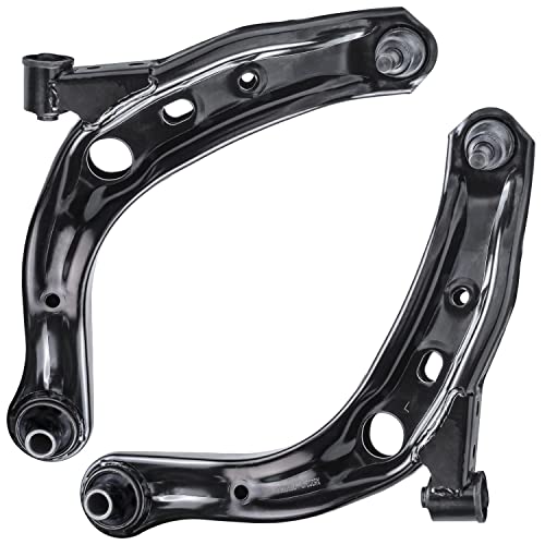 Image of Detroit Axle - 8pc Front Suspension Kit for 2000 2001 2002 2003 2004 2005 2006 Mazda MPV, 2 Lower Control Arms w /Ball Joint 4 Outer Inner Tie Rods 2 Boots Replacement