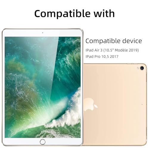 Image of NEW'C 2 Pack Designed for iPad Air 3 (10.5 Inch 2019 Model) and iPad Pro 10.5 2017, Screen Protector Film - 9H Hardness Glass - Installation Frame Included