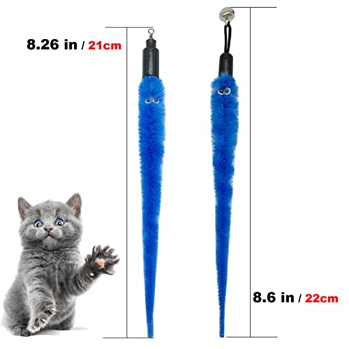 CATENESS Recargas de brinquedo de minhoca de gato, vermes de substituição para varinha de gato, 20 p