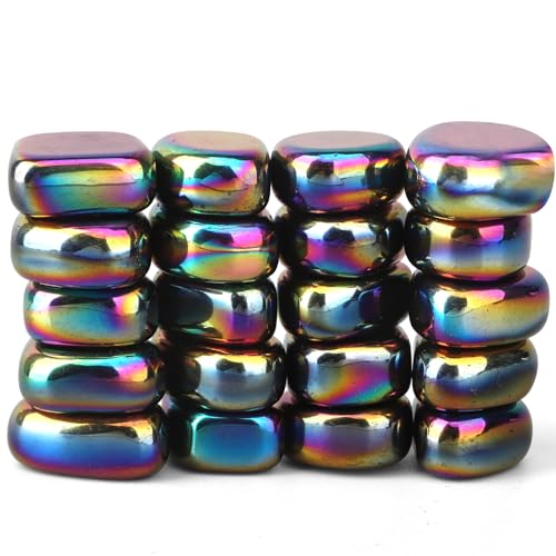 Image of Cool Fidget Toy Fridge Magnets Rocks,Science Kit Magnet DIY Alphabet Number, Magnetic Hematite Stones Gift, Magnet Ferrite Putty Desk Toy for Adults(24PCS)