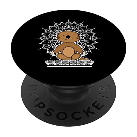 Otter Yoga - Funny Yoga Workout Meditation Sea Otter Lover PopSockets Swappable PopGrip Cover