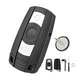 GLOUVDEYZ car Key Shell for BMW E87 E81 E90 E71 E53 E60 E61 E64 E70 E84 E89 E90 E91 E92 E93 BMW Key Case with Screwdriver and Keyring, and VL2020 Battery (Rear Cover Cannot Be Opened)