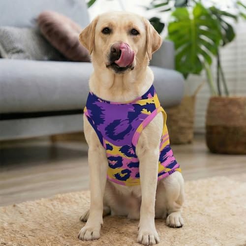 Dog Vest Summer Breathable Mesh Dog Shirt for Big Dogs | Cute Animal Print,Summer Cool Comfy Soft Loose Vest for Dogs - Image 3