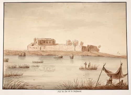 Tableau vue du lac de Solfatura poésie d'Agostino Tofanelli art mural vintage de salon