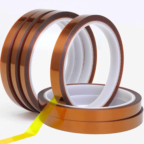 Image of Valley'sYuMiao 6Rolls,10mmx108fts, Heat Tape for Sublimation, Heat Transfer Tape, Heat Resistant Tape, No Residue, Thermal, Total Length 648fts