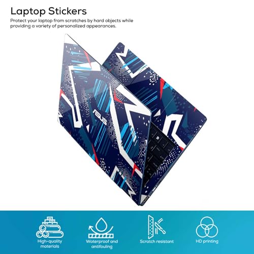 Image of DSGN 162 Full Body Laptop Skin Bubble-Free| Laminated| Removable| HD Quality Sticker for Laptops Upto 15.6 Inches Compatible with Asus