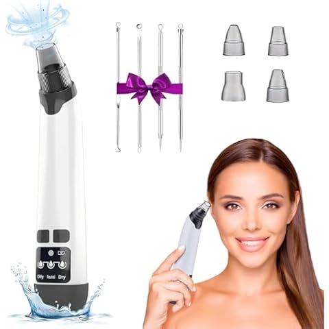 Blackhead Remover Vacuum - Powerful Pore Vacuum for Cleansing, Blackhead Extractor with 3 Adjustable Suction Levels, 4 Blackhead Removal Tools, USB Rechargeable，Suitable for Women and Men Cover