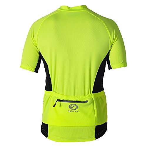 Optimum Men's Nitebrite Cycling Jersey, Fluro Green/Black, Large #TOP1