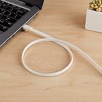 Amazon Basics Cat 7 Gigabit Ethernet Patch Internet Cable, Flat - 30FT, 1Pack, White - Include 15 Nails