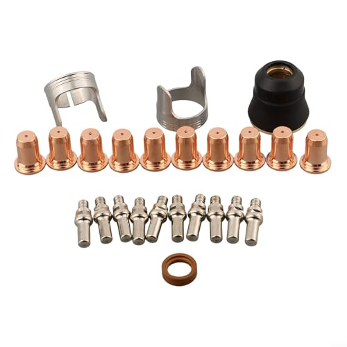 24Pcs Plasma Cutting Consumable Electrodes Nozzles Shield