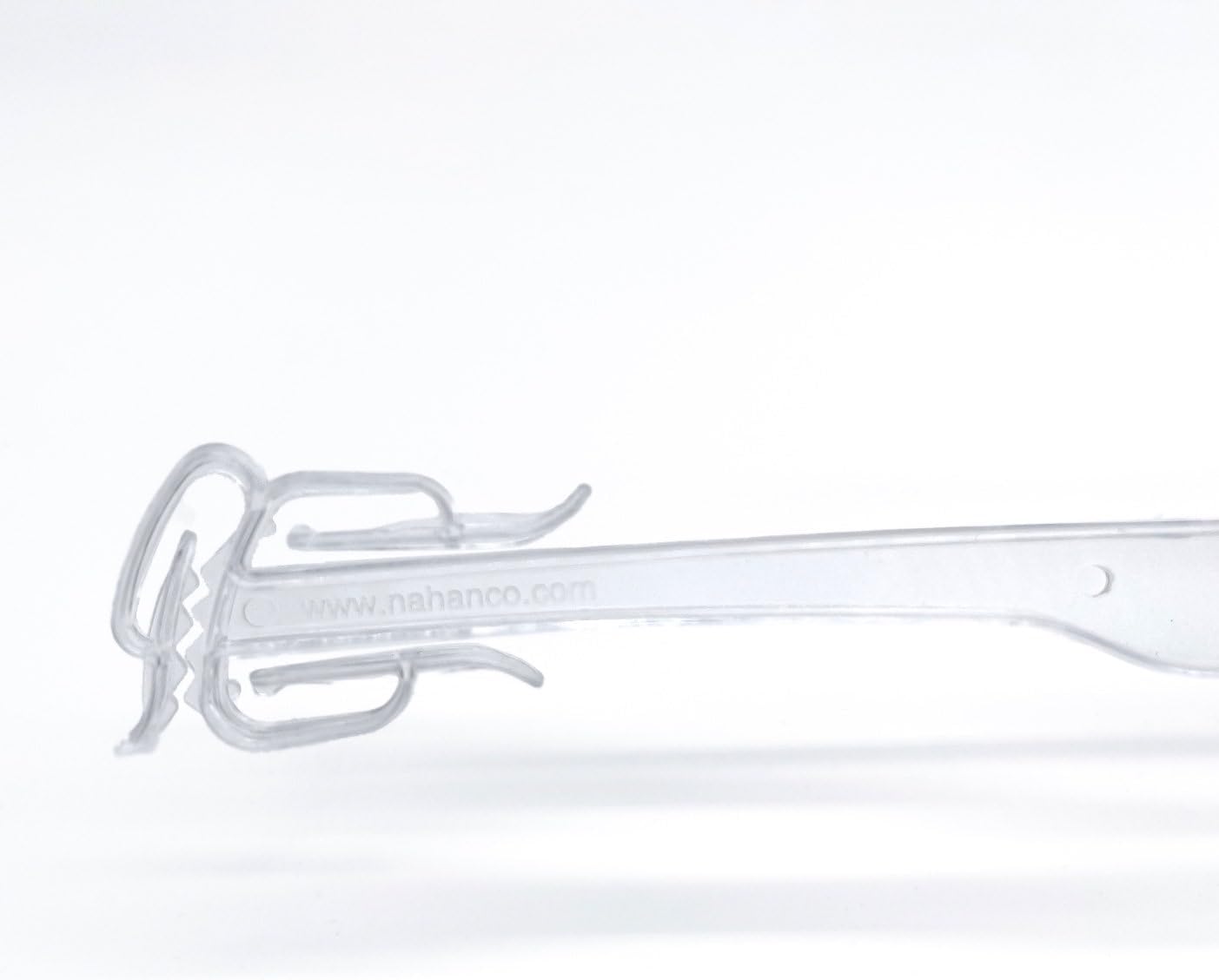 NAHANCO Intimate Apparel Molded Hanger with Delicate Shoulder Clips and Area for Logo - 10" Polystyrene, Clear (Pack of 1000)
