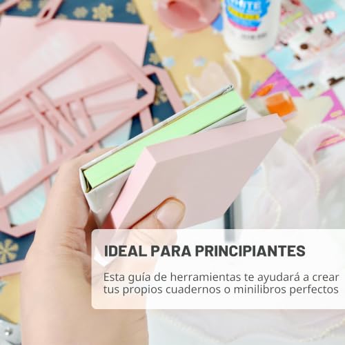 Miniatura 2 de Uptthow Herramienta De Encuadernación De 9 Piezas Para Principiantes, Plantillas Completas E Instrucciones De Corte, Se Puede Hacer En Cuaderno, Calendario, Diario Basura, Manual