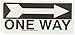 Brady 73467 Premium Fiberglass Directional Sign, 6.500" X 14", Legend "One Way (with Picto)"