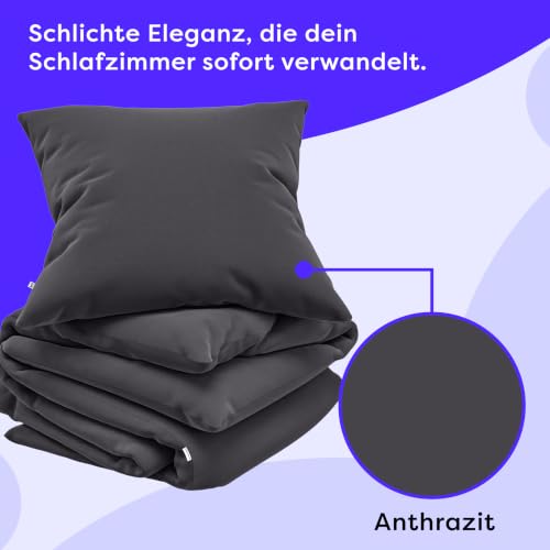 Wolkenfeld Mikrofaser Bettwäsche 155x200 cm – Kuschelig Weich, Bügelfrei & Doppelt Gebürstet – Oeko-TEX Bettwäsche-Sets… – Ansicht 2