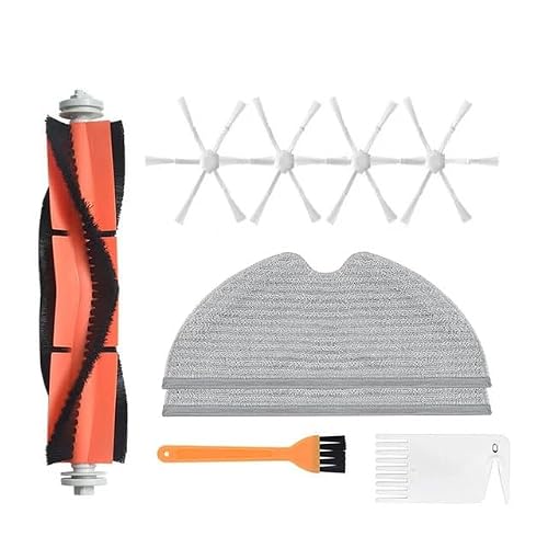 Qklyxr robot vacuum mop cloth Parts Main Brush Hepa Filter Side Brushes Cloth, for Xiaomi, for Mi Robot Mop 2 Stytj03zhm(Set F)