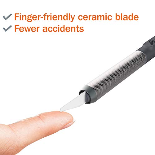 Slice 10518 Craft Knife, Finger-Friendly Edge, Safer Choice, Never Rusts, Lasts 11x Longer Than Steel, Precision Cutting (1 Pack) - Thumbnail 2