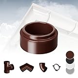 RAINWAY L Regenrinnen System (Bogenverbinder braun) - PVC-U Kunststoff in 4 Farben, für Dachflächen  100m² empfohlen, Verbinder Erweiterung Zubehör