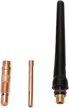 7Pcs TIG Welding torch, WP-17V for ARGON TIG Torch with Red Air Hose and Connector, for ARCCAPTAIN ARC200 MIG200 MIG250 ARC205 Pro and MIG205 Pro
